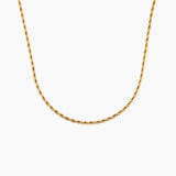 bold twisted rope chain necklace in stainless steel