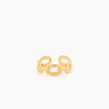 chain link gold ring modern minimal waterproof