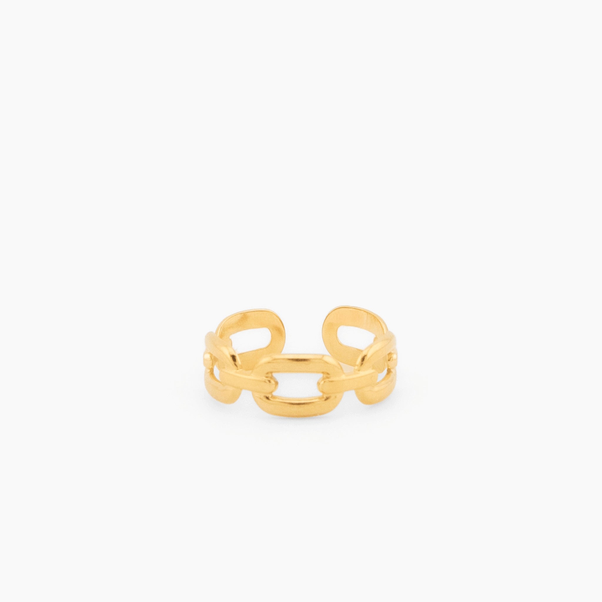 chain link gold ring modern minimal waterproof