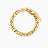 gold chunky chain bracelet with thick links