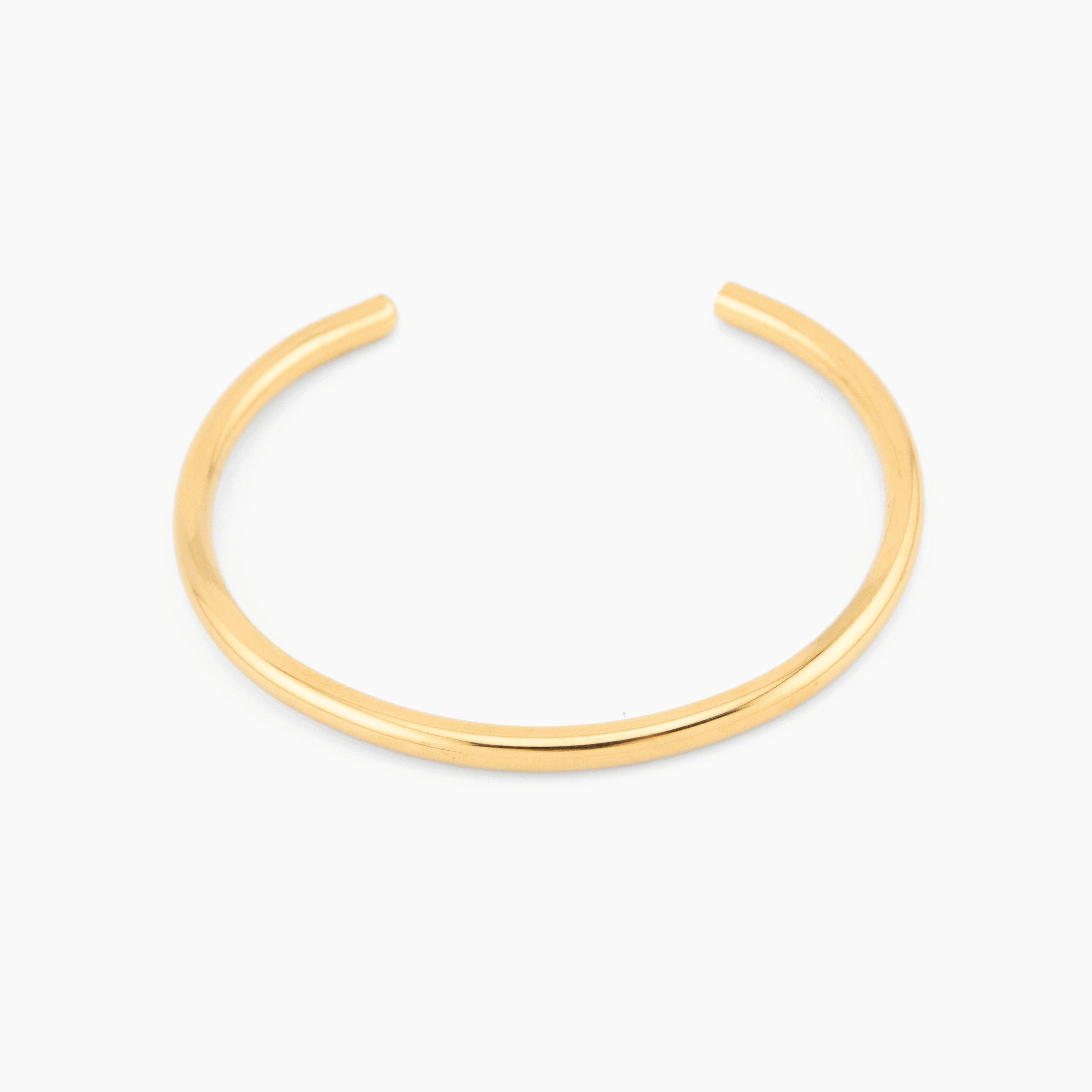 gold essential open cuff bracelet