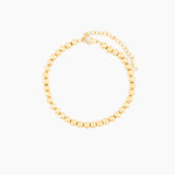 gold beaded bracelet with adjustable clasp, minimalist waterproof jewelry