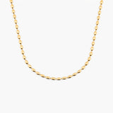 stainless steel gold choker necklace featuring oval beads