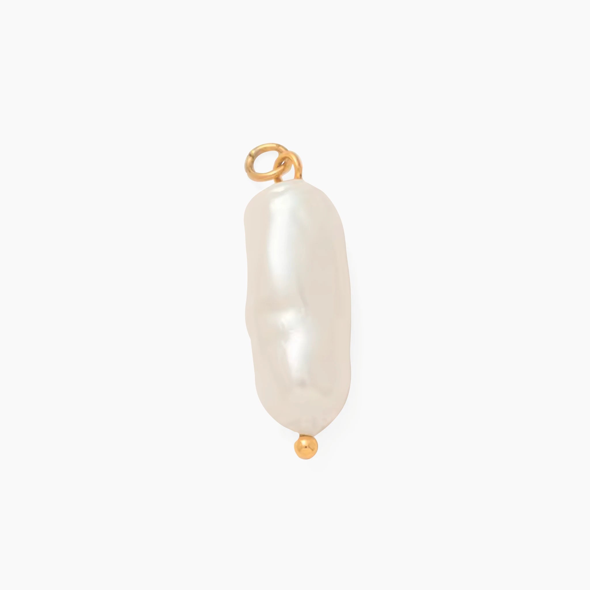 Long pearl pendant on a white background