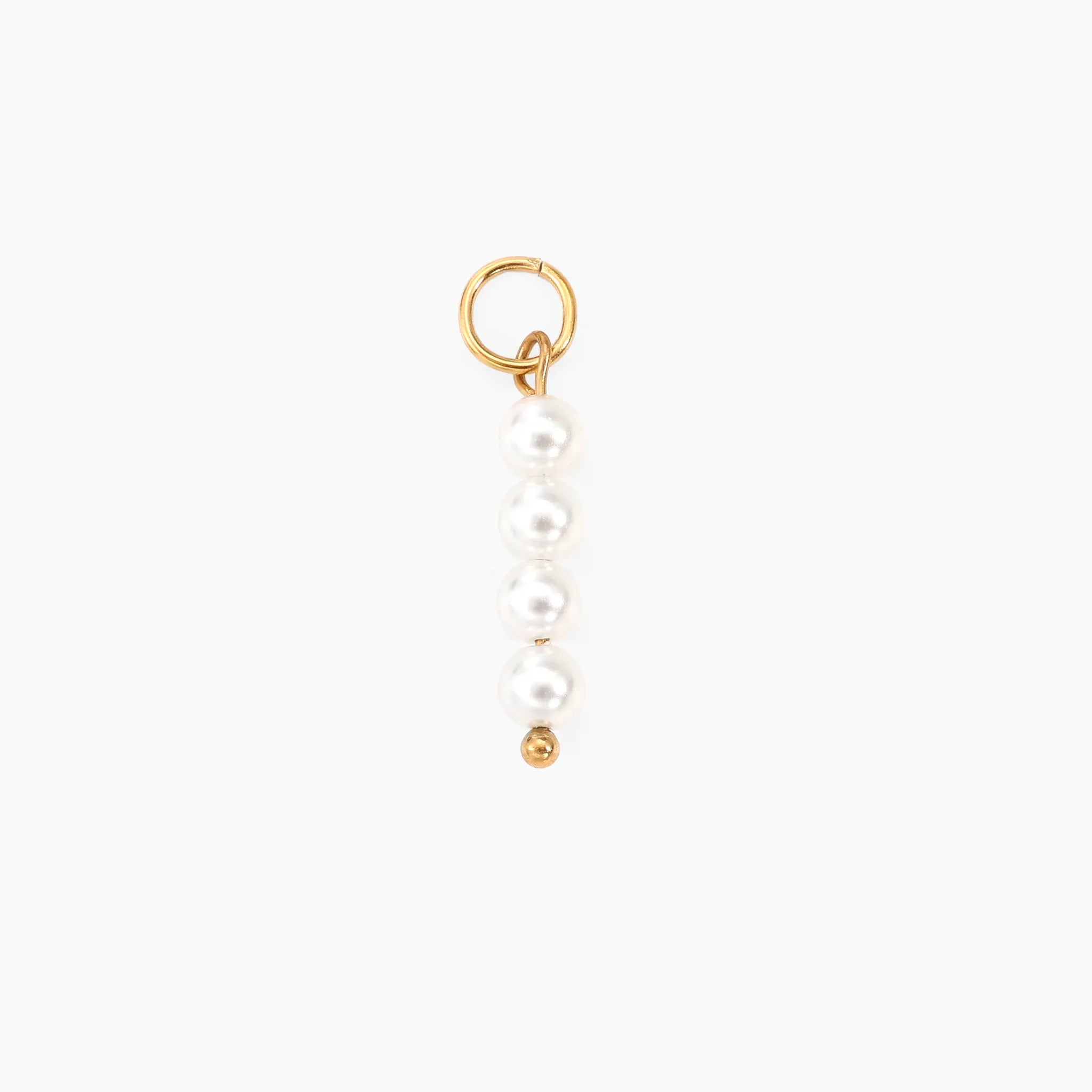 Pearl bead charm on a white background