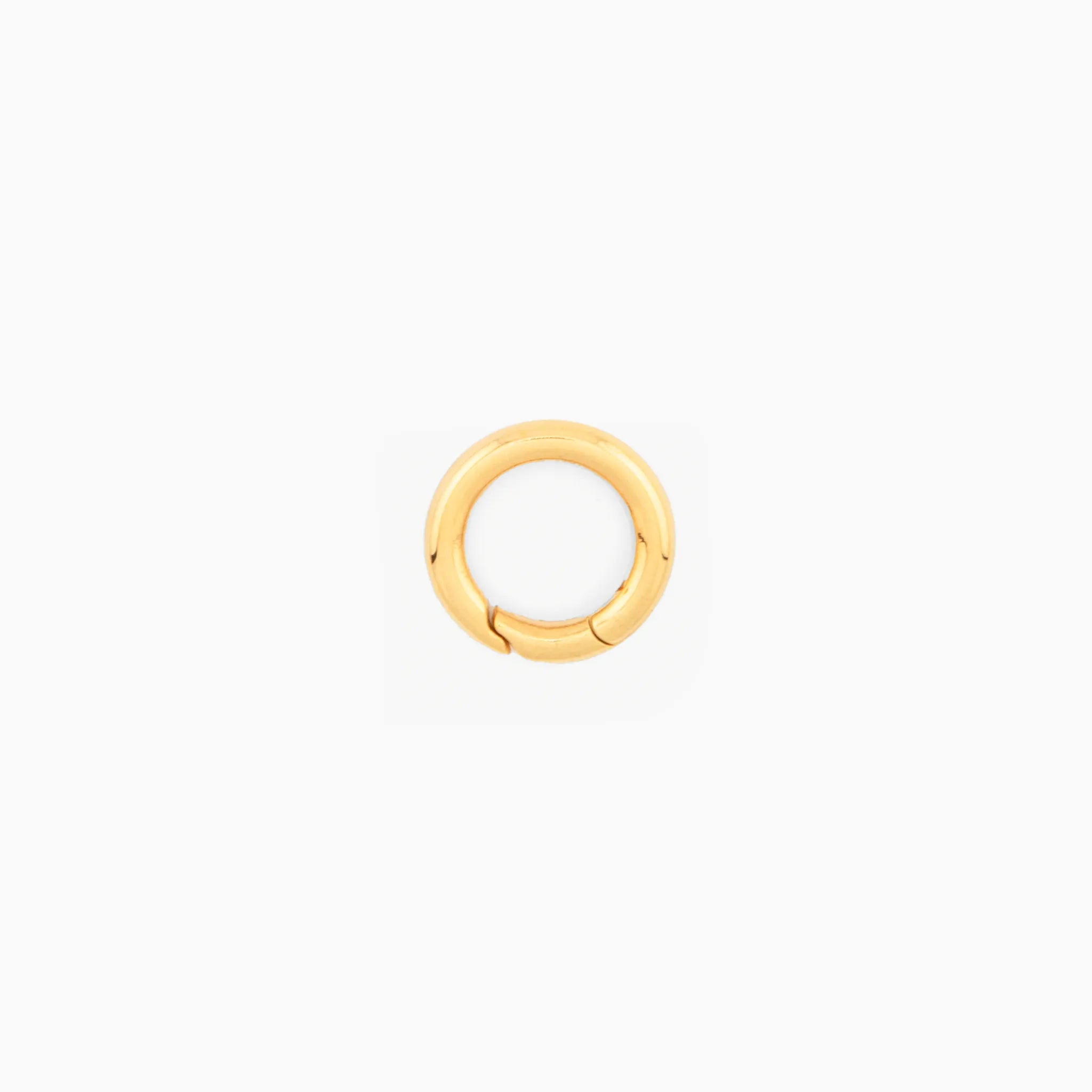 Small round clasp on a white background