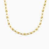 u-link chain necklace in stainless steel, modern and minimalist design